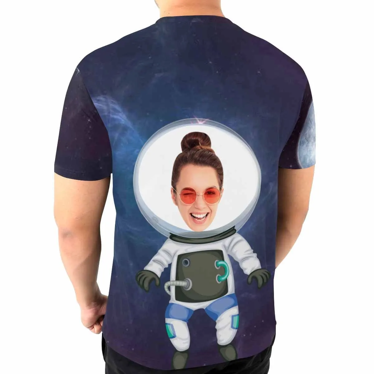 Custom Face Space Men's T-shirt