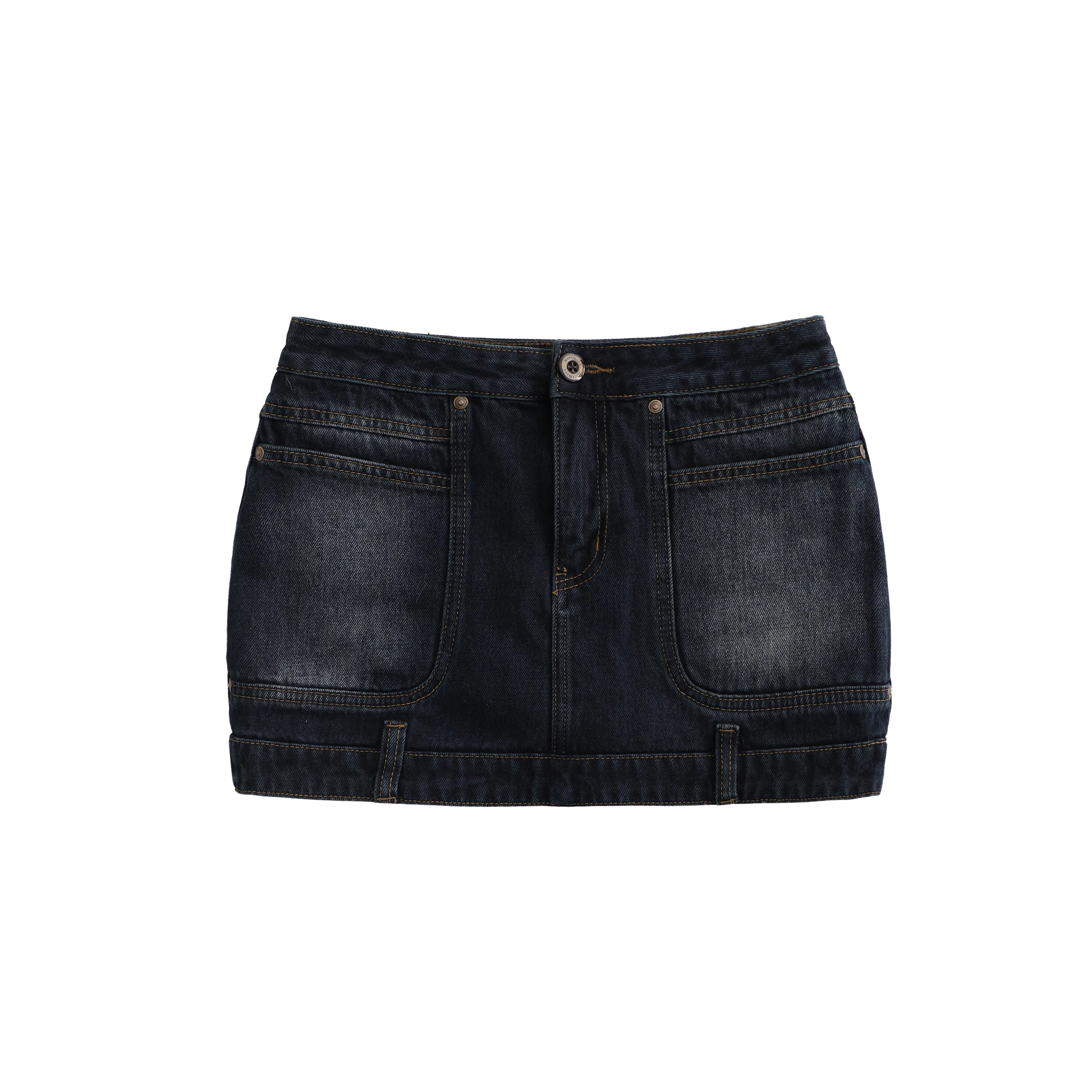 Denim half-body skirt【s0000006001】