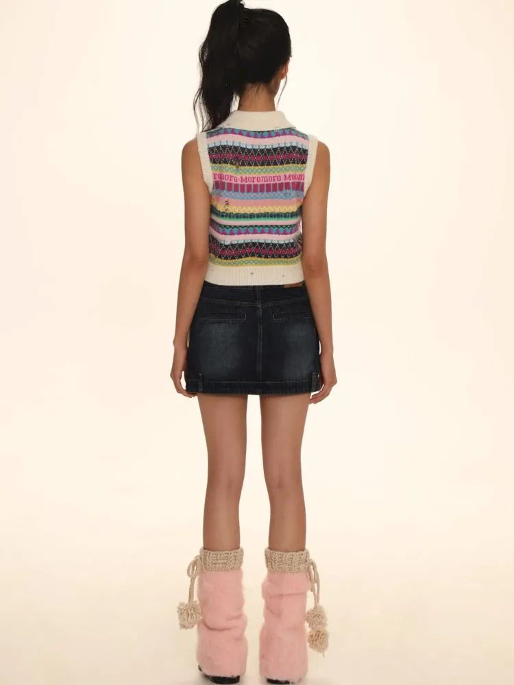 Denim half-body skirt【s0000006001】