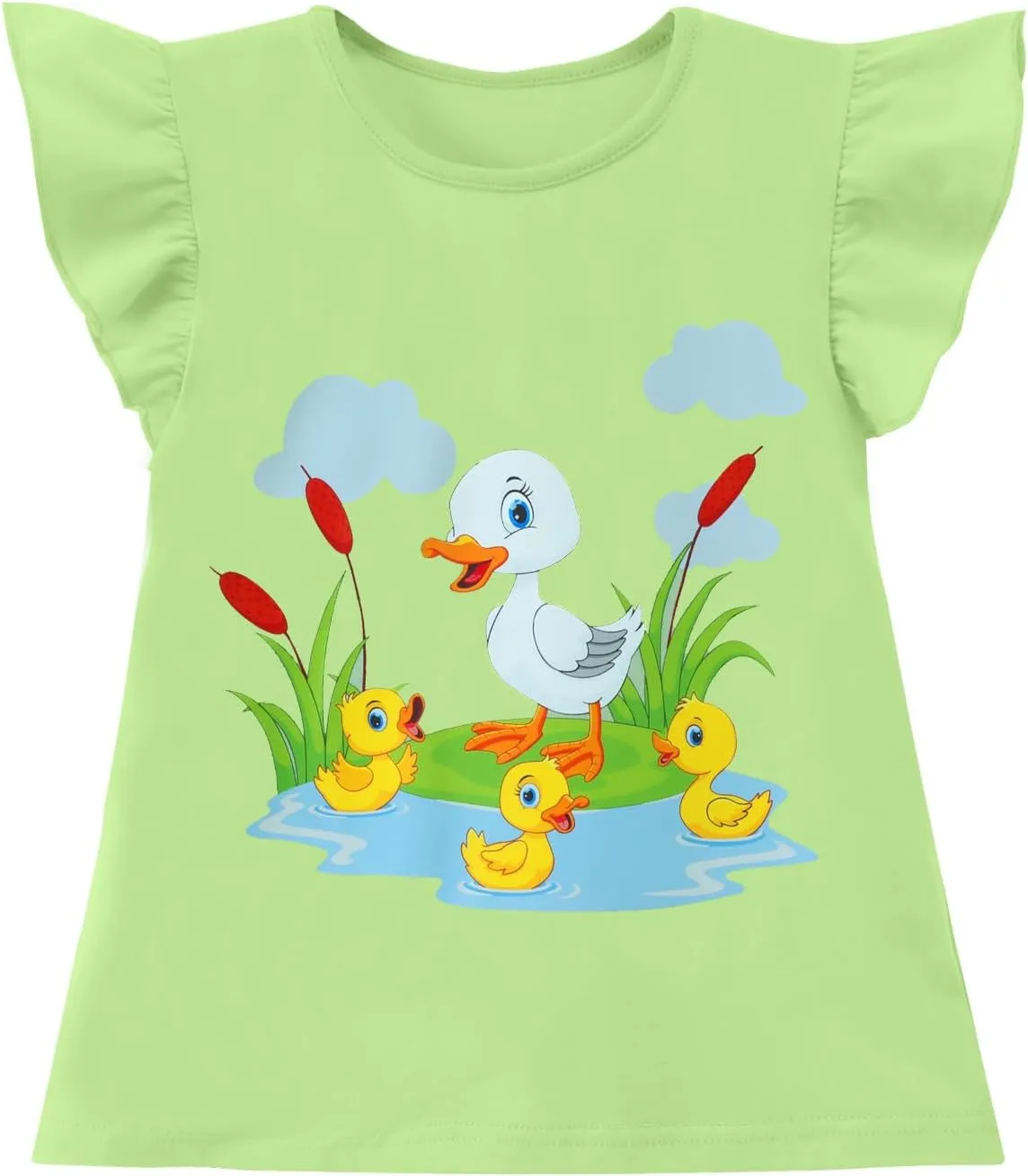 HILEELANG Girl Short Sleeve Tees Easter Graphic Cotton Summer T-Shirts 3Packs