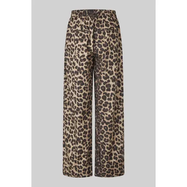 Leora Trousers Dark Leopard