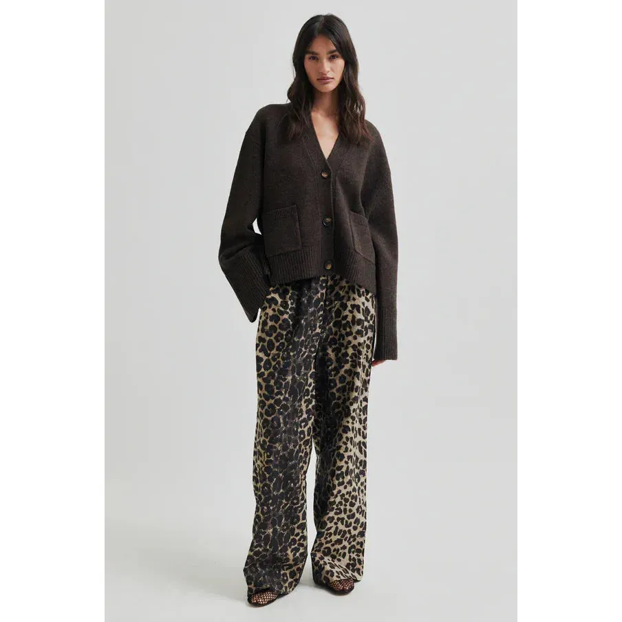 Leora Trousers Dark Leopard