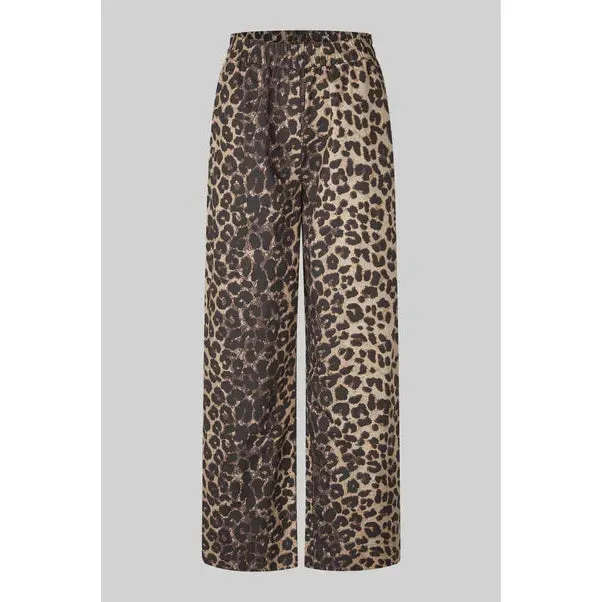 Leora Trousers Dark Leopard
