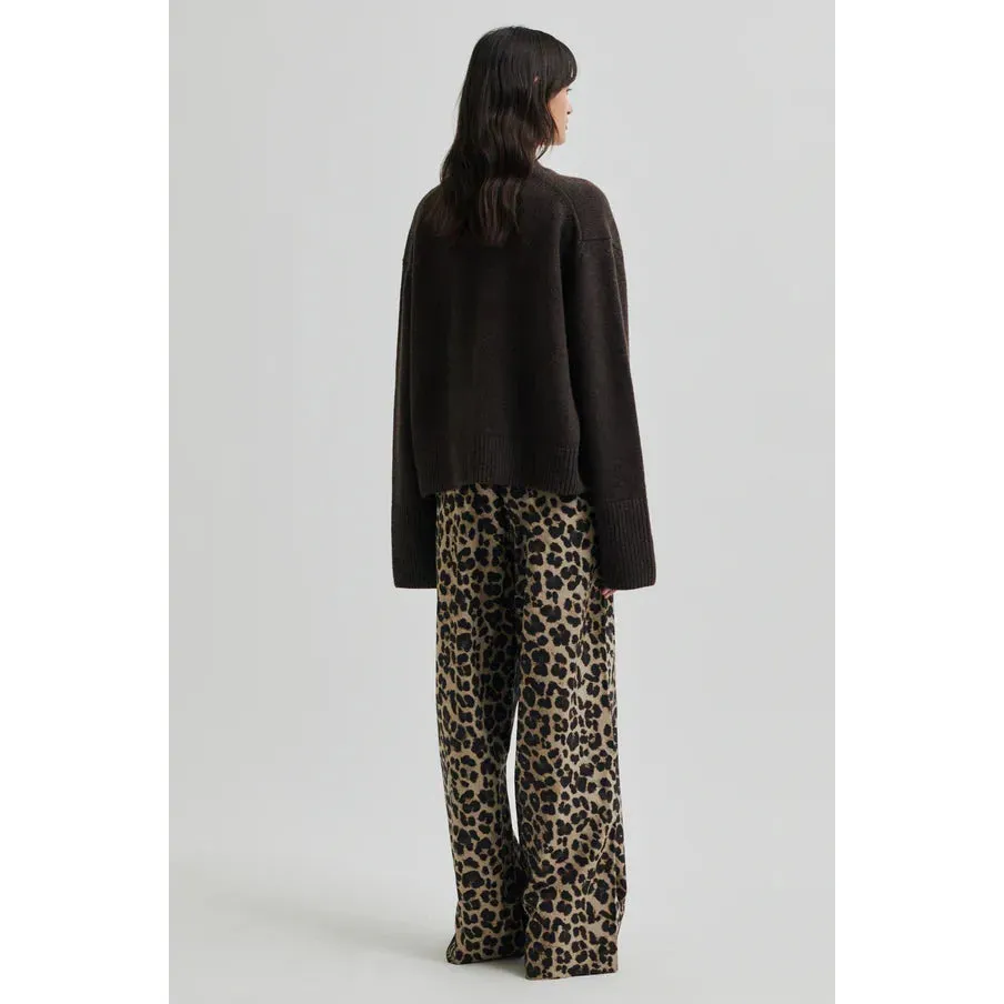 Leora Trousers Dark Leopard