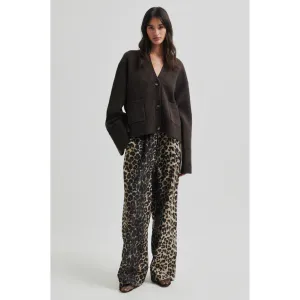 Leora Trousers Dark Leopard