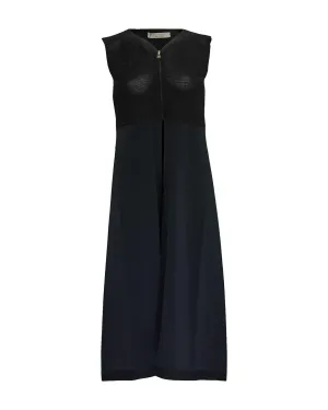 Long Jewel Neck Vest