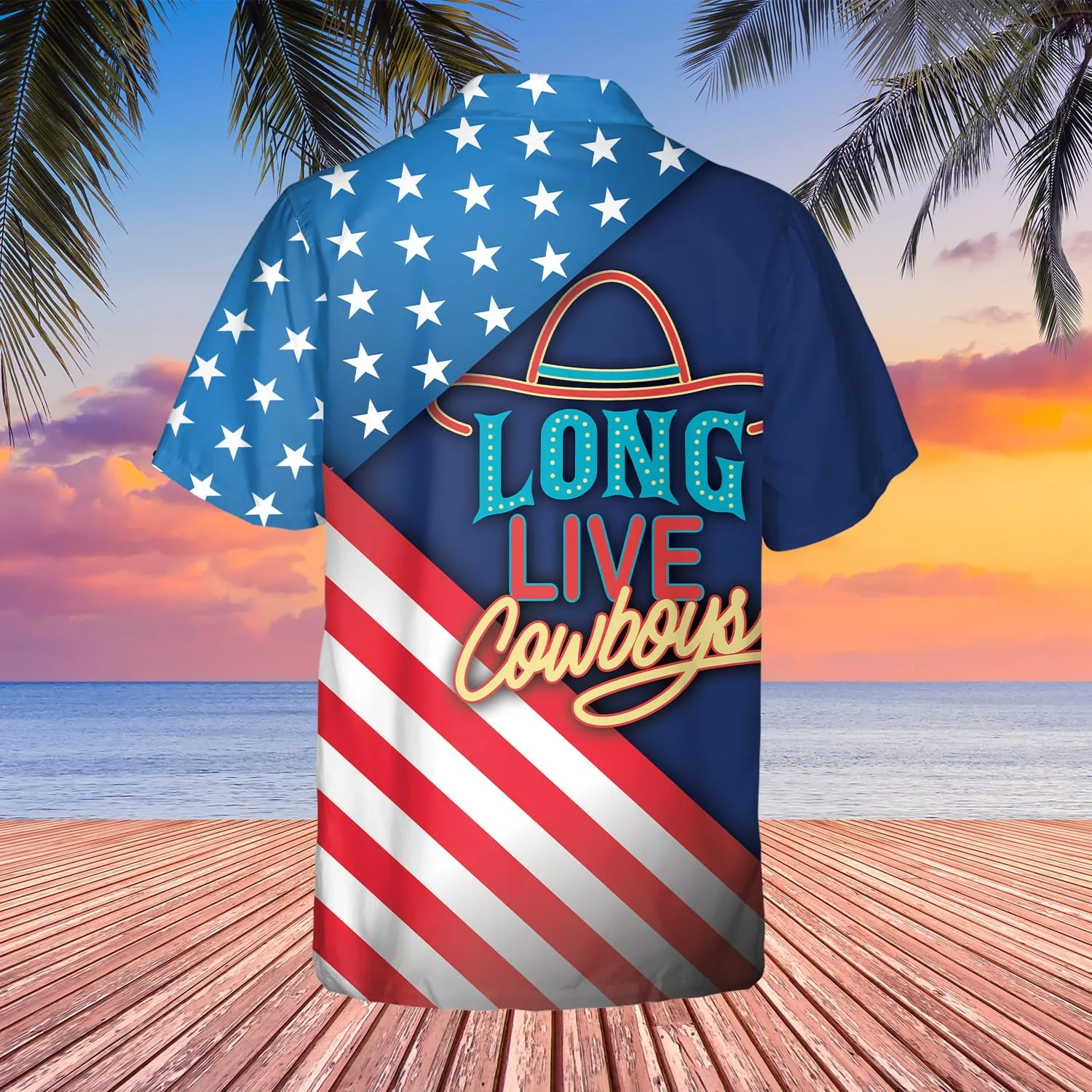 Long Live Cowboy Shirts, American Bull Riding Hawaiian Shirt
