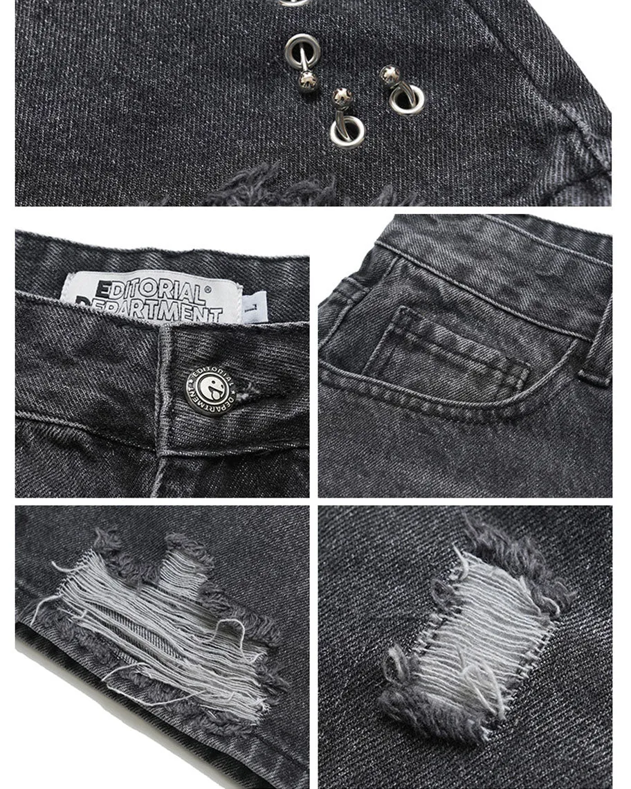 March 2024Washed Straight Leg Trousers
