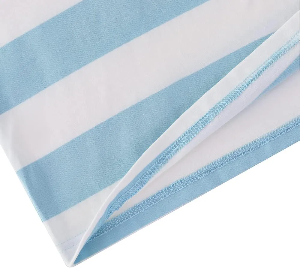Spring&Gege Boys Short Sleeve Striped Cotton Crew Neck T-Shirt