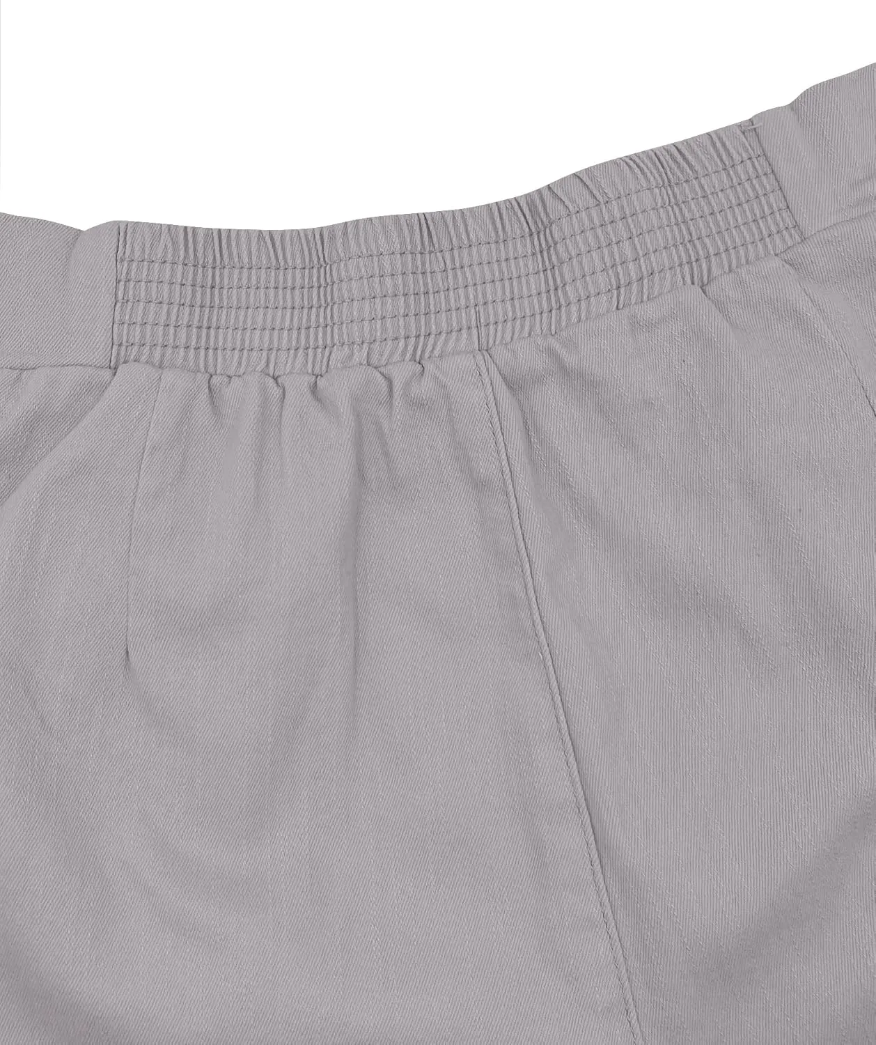 Uincloset Casual Elastic High Waist Denim Shorts Summer Rolled Hem Pocketed Shorts Comfy Wide Leg Shorts