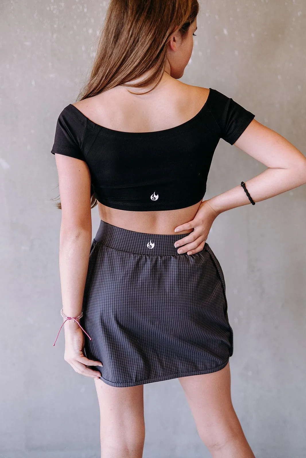 Youth Black Off the Shoulder Crop Top