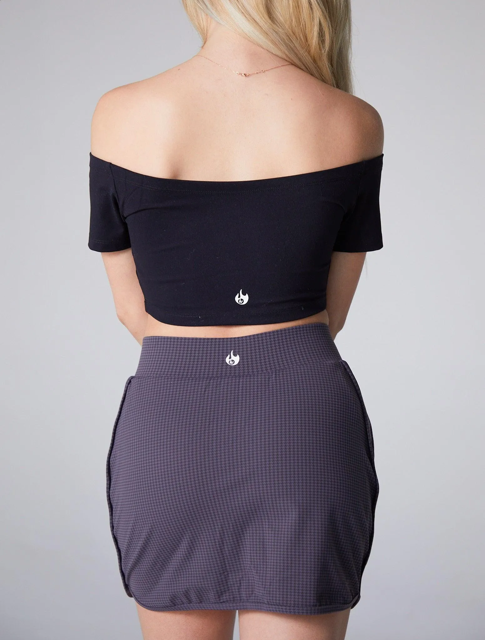 Youth Black Off the Shoulder Crop Top